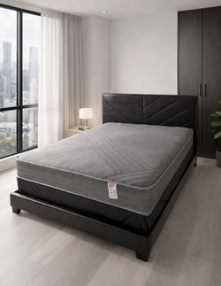 New Queen Size Bed Frame + Queen Mattress + Box Spring