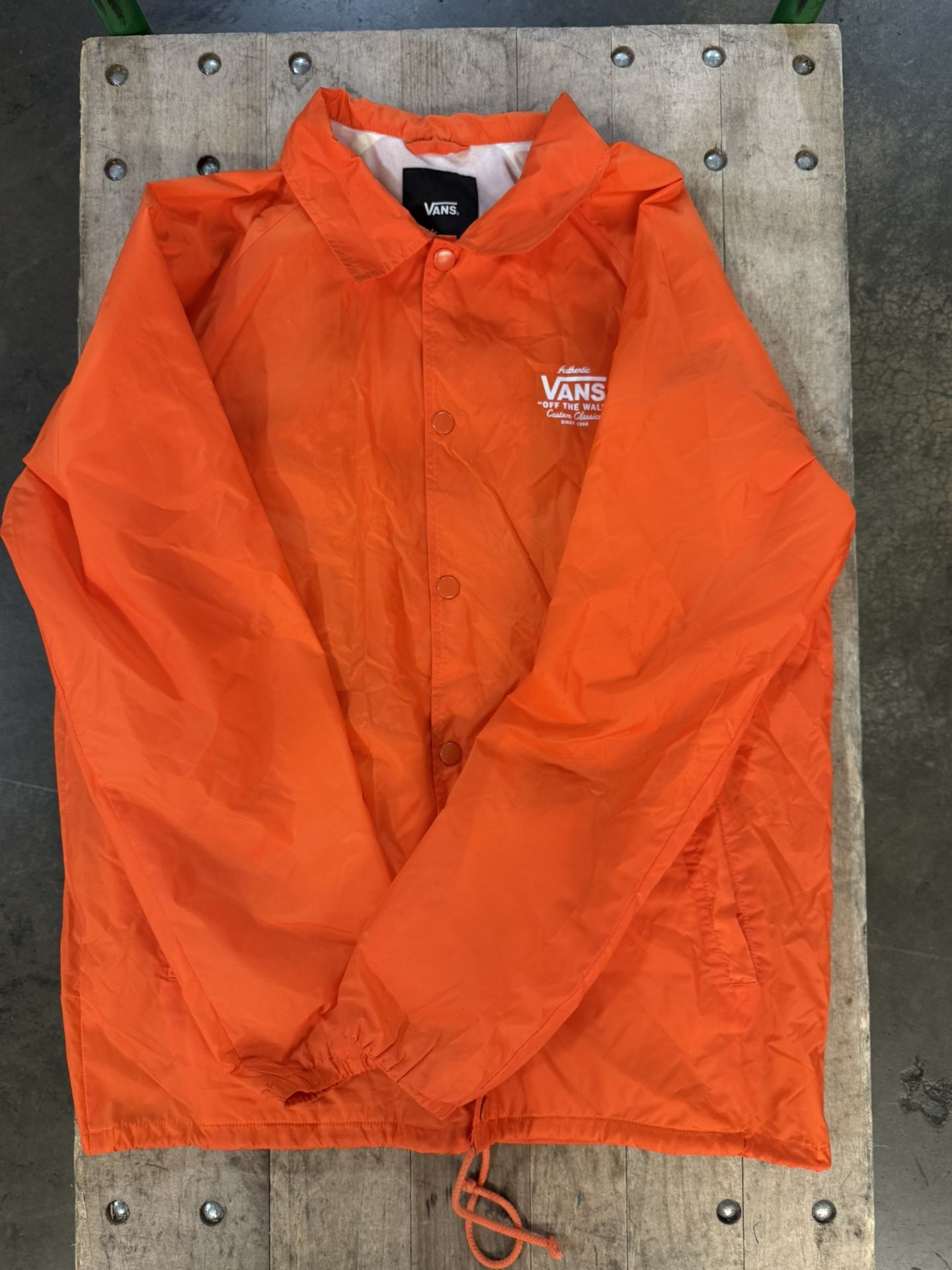 (XL) Vans Orange Light Jacket / Windbreaker
