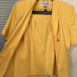 Ladies Suit, A Yellow Color Skirt And Top Beautiful