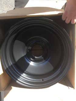 Set Of Four Steel 15x8 Matte Black Rat Rod Wheel 5x4.5 Bolt Circle 83.7 Center Bore 3.75 Inch Backspace -19 Mm Offset