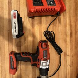Cordless Black Decker Drill, 20 V Lithium Battery