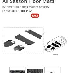 2018-2025 Honda Odyssey All Weather Floor Mats