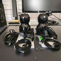 Kamtron IP Security Cameras (Pair) - Plug-in 1080p Complete Set