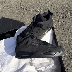 Jordan 4 Retro Black Cat Size 4Y-4.5Y-6Y-7.5-8.5-12-13