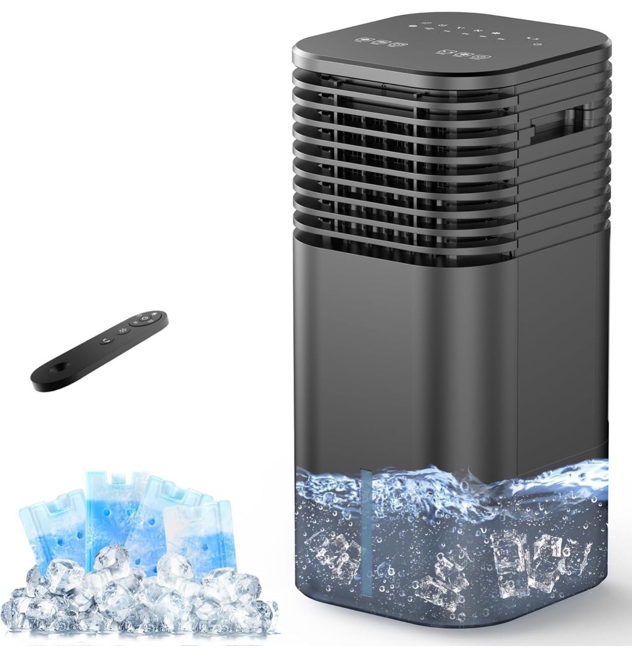 Windowless Portable Air Conditioner, 15H Timer & 120°Oscillation, 3-IN-1 Portable AC Unit with Remote, 2-Gal Tank, 3 Modes & 3 Speeds, Ultra-Quiet 24"