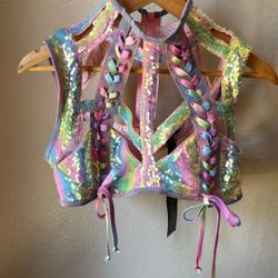 CLUB EXX Two Pieced Cotton Candy Rave Set