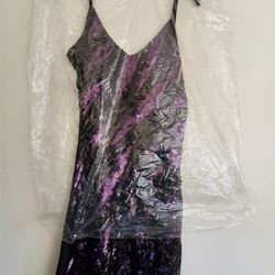 Brand New Purple/Black Sequined Dress