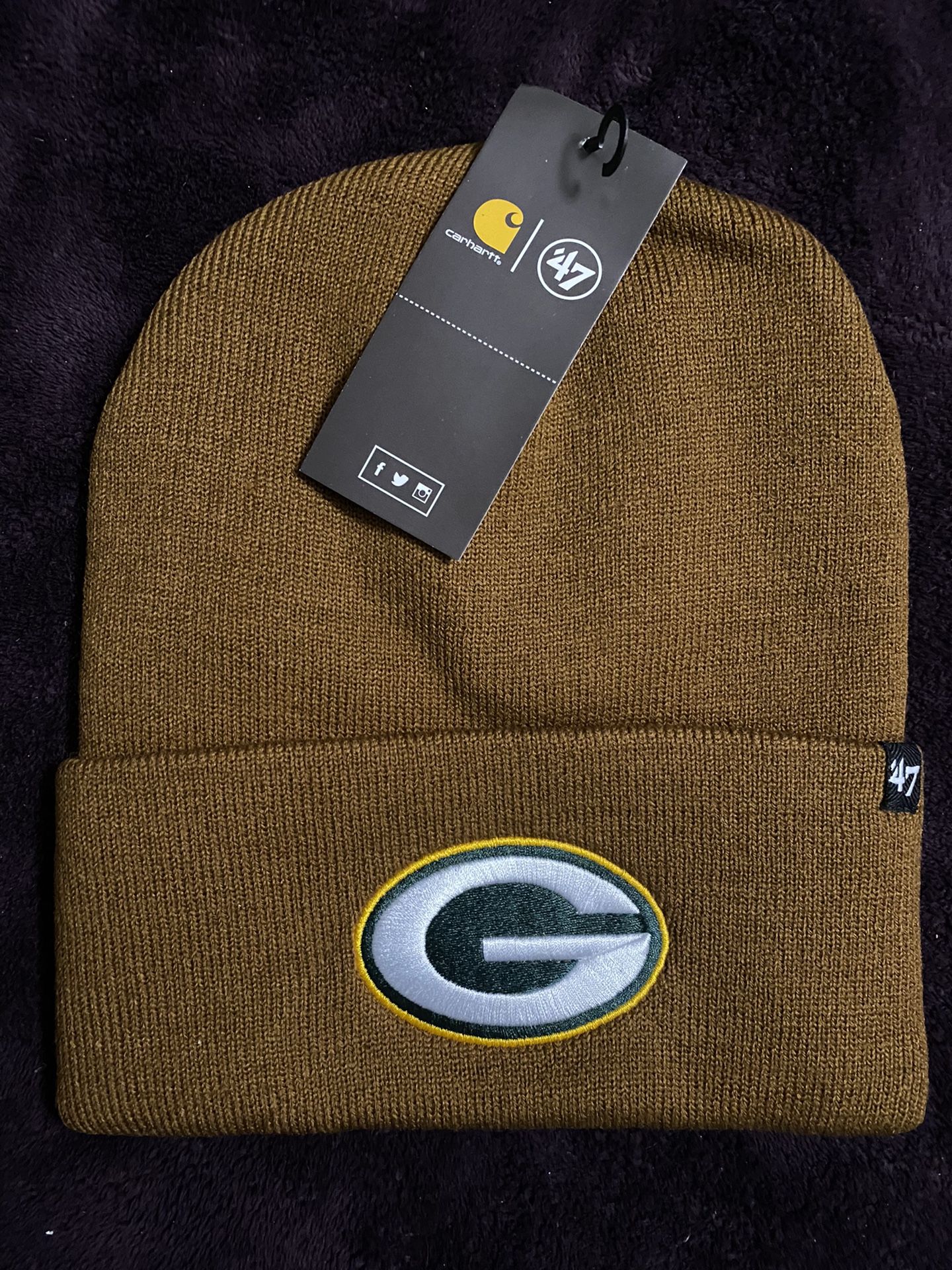 47 Brand Carhartt Green Bay Packers NFL Football Beanie 