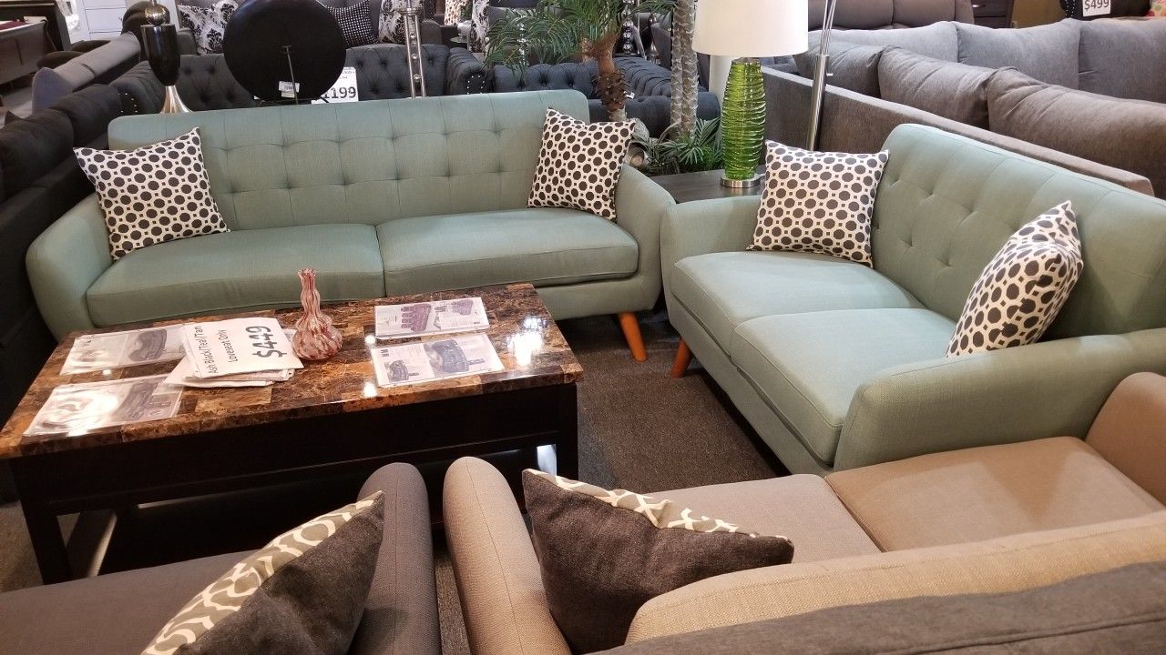 Brand New Green Fabric Midcentury Modern 82