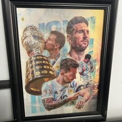 Lenticular Print of Messi as World Champion