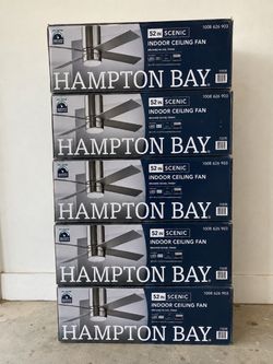 5 NEW Hampton Bay 52” Ceiling Fans - $60 Each / Bundle Deal