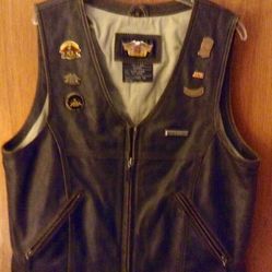 Harley Davidson Brown leather Vest