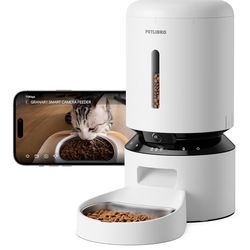PETLIBRO Automatic Cat Feeder with Camera, 1080P HD & Night Vision, 5GHz/2.4GHz WiFi & Cam Smart Pet Feeder with App Control, 2-Way Audio, Motion Aler