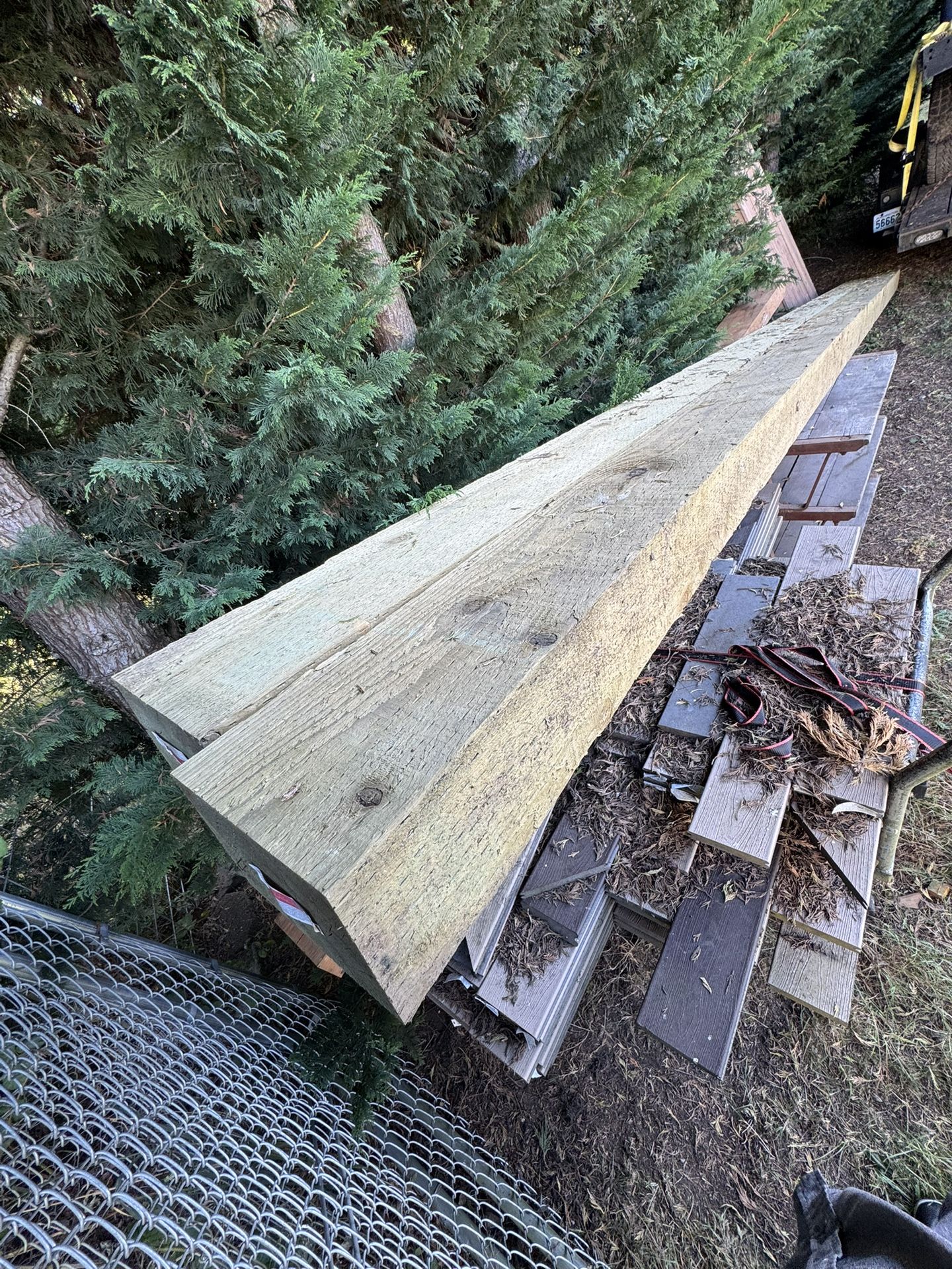 (2) 6”x8”x22’ Pressure Treated Timbers