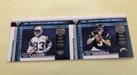 2001 Pacific Titanium #21 Drew Brees RC Football Card Promo Sheet