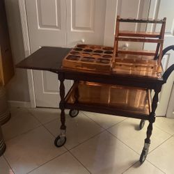 Antique Copper Bar Cart
