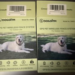 2 New Dog Boundary GPS Collars