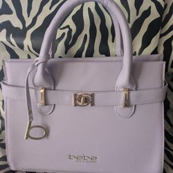 Bebe Lilac Evie Satchel Bag NEW
