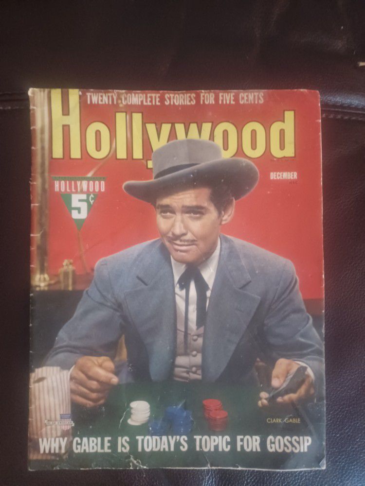 Hollywood 1941 Clark Gable Cover Magazine 