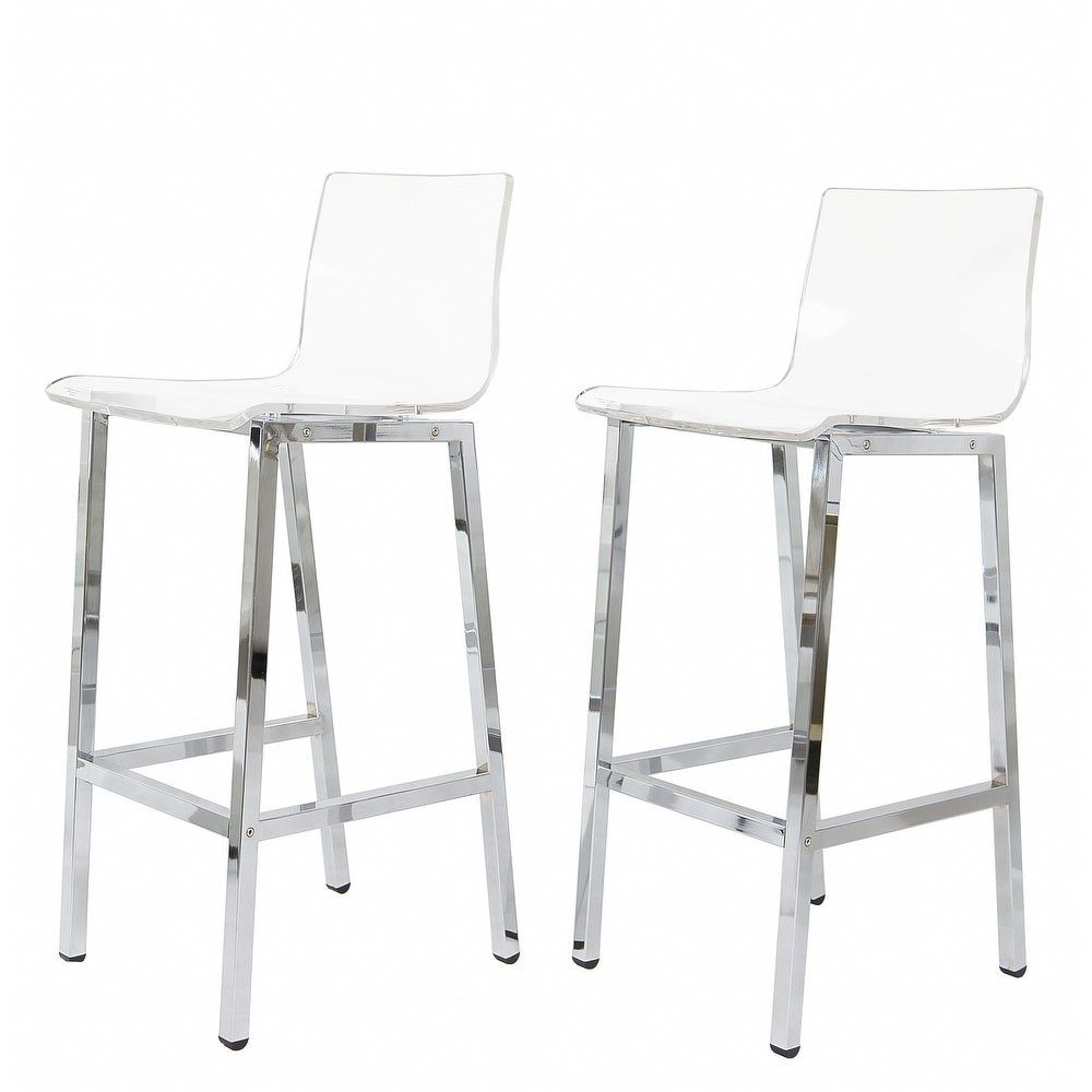 New in Box Acrylic And Metal Barstools