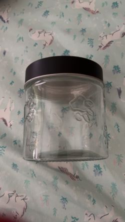 Glass Jar With Paw prints!