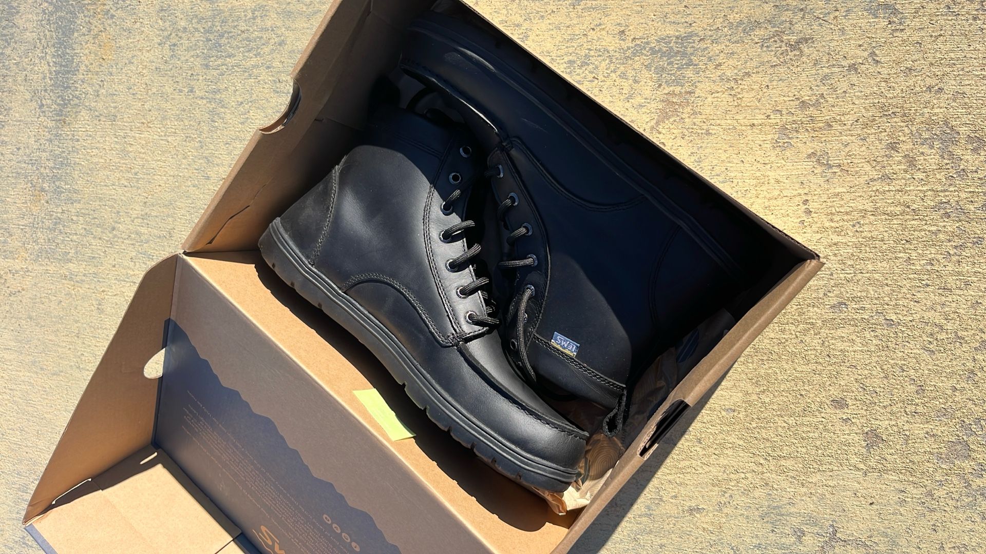 Lems Leather, Boulder, Boots Raven size 47. Black.