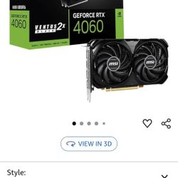 MSI Geforce Rtx 4060 Ventus 2x 8gb Graphics Card