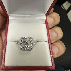 14K WG Natural Diamond Ring 