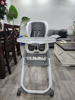 Baby High Chair with Tray and Wheels
