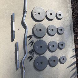 Weight Set, Curl Bar