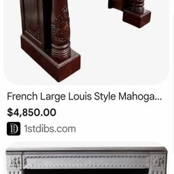 French Mahogany Luis Style Mantle