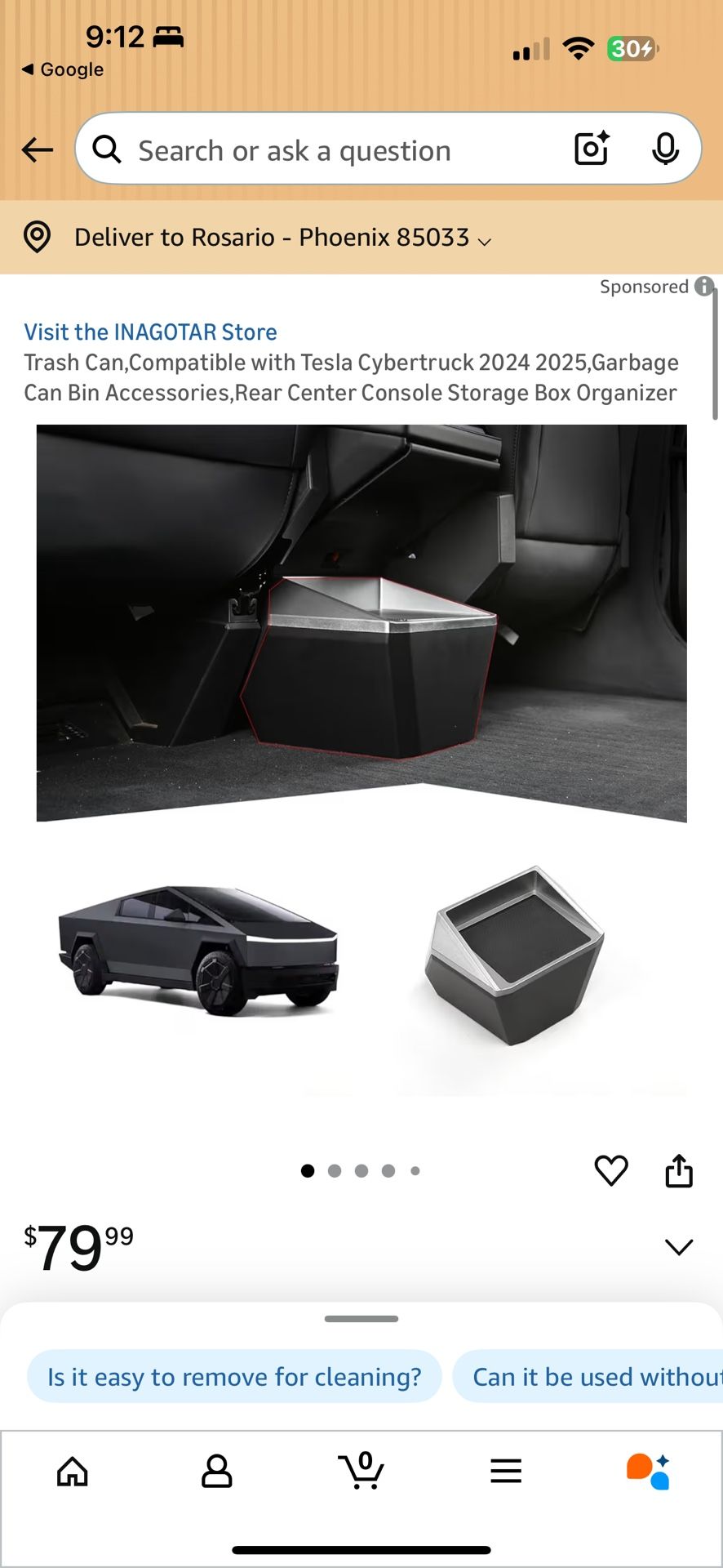 Cybertruck Trash Can/ Garbage can Bin 