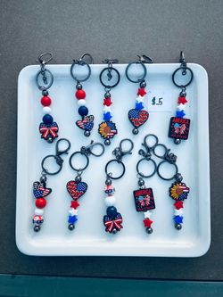 4th of July Key Chains & Bag Bling