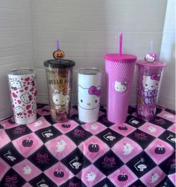 Hello Kitty mug tumbler group of 5 new cups