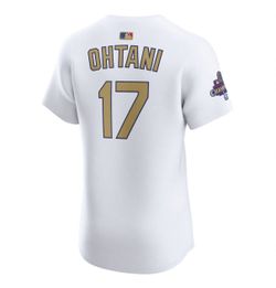 Shohei Ohtani Los Angeles Dodgers Nike 2025 Gold Collection Elite Jersey – White Size 52/ XXL