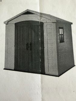 8x6 storage shed made by Keter