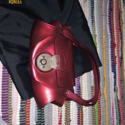 Red Fendi Shoulder Purse 