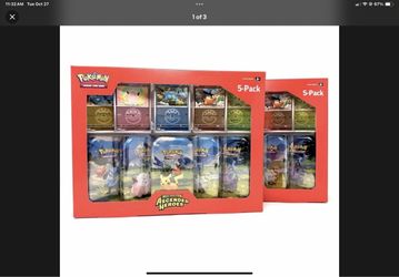 Lot of 2 Pokémon Ascended Heroes SEALED Mini Tin Pack Box Costco 2 pack 10 Tins