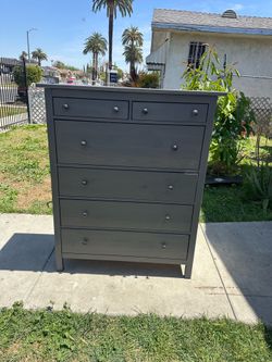 Gray ikea Hemnes dresser