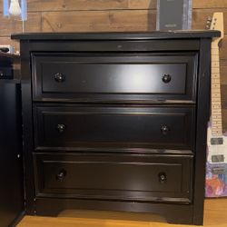 Black 3 Drawer Dresser