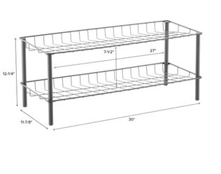 The Container Store Two-Tier Metal Shoe Rack 