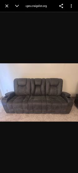 Viking Graphite 83'' Power (3) seat Reclining Sofa