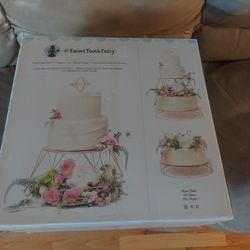 The Sweet Tooth Fairy Tiered Cake Stand Rose Gold