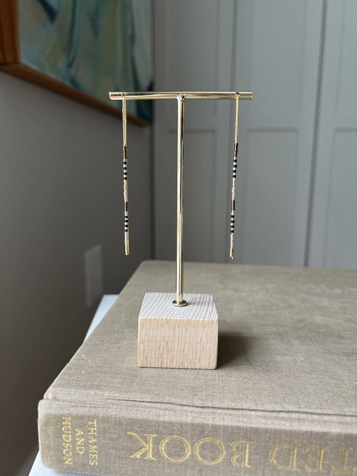 Miyuki Seed Bead Threader Earrings ( firm on price )