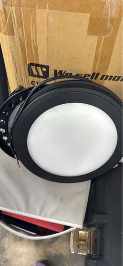 Round LED Flush Mount Ceiling Light Black