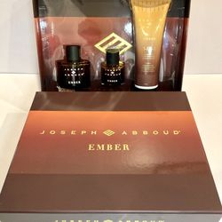 Joseph Abboud Ember Cologne Gift Set EDP 3.4oz + Travel Spray + 3-in-1 Wash