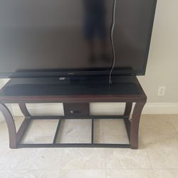 Tv Console Three Glass Shelves
