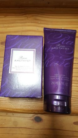 Rare amethyst Avon women perfume set