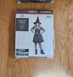 NEW Halloween costume: Celestial Witch size (6/6x).
$5 each.