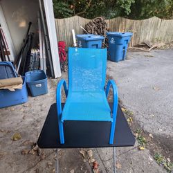 Kids Aqua Outdoor Chair 